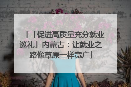 「促进高质量充分就业巡礼」内蒙古：让就业之路像草原一样宽广
