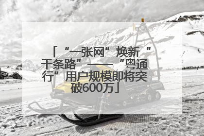 “一张网”焕新“千条路”——“粤通行”用户规模即将突破600万