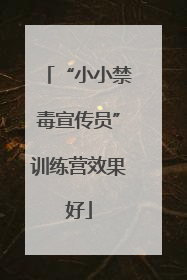 “小小禁毒宣传员”训练营效果好