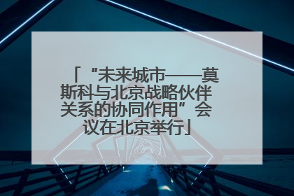 “未来城市——莫斯科与北京战略伙伴关系的协同作用”会议在北京举行