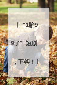 “1胎99子”短剧，下架！