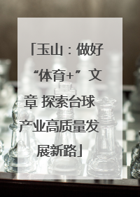 玉山：做好“体育+”文章 探索台球产业高质量发展新路