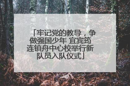 牢记党的教导，争做强国少年 宜宾筠连镇舟中心校举行新队员入队仪式