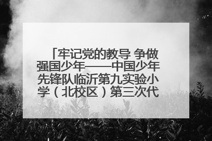 牢记党的教导 争做强国少年——中国少年先锋队临沂第九实验小学（北校区）第三次代表大会胜利召开