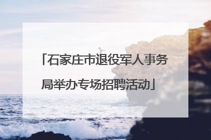 石家庄市退役军人事务局举办专场招聘活动