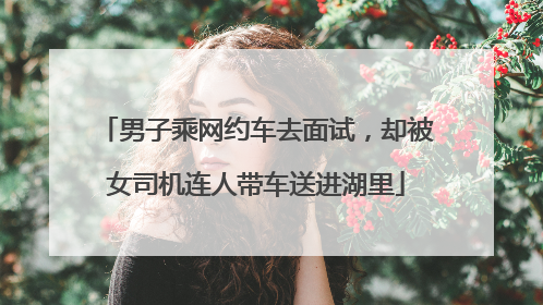男子乘网约车去面试，却被女司机连人带车送进湖里