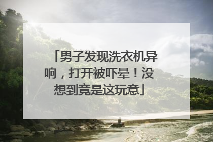 男子发现洗衣机异响，打开被吓晕！没想到竟是这玩意