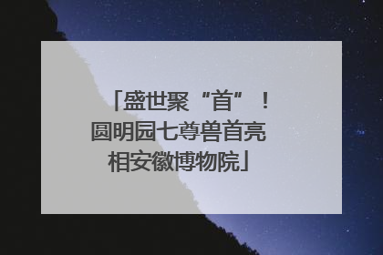 盛世聚“首”！圆明园七尊兽首亮相安徽博物院