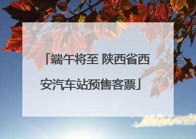 端午将至 陕西省西安汽车站预售客票