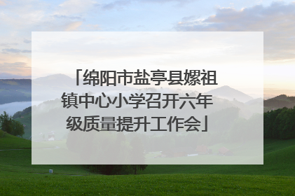 绵阳市盐亭县嫘祖镇中心小学召开六年级质量提升工作会