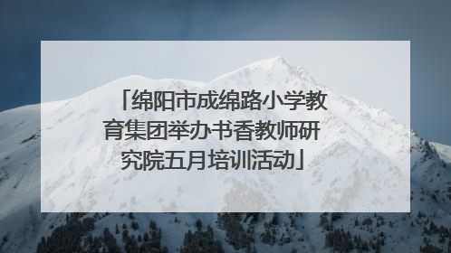 绵阳市成绵路小学教育集团举办书香教师研究院五月培训活动