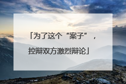 为了这个“案子”，控辩双方激烈辩论