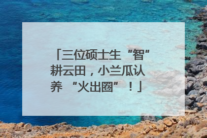 三位硕士生“智” 耕云田，小兰瓜认养 “火出圈”！