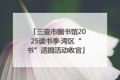 三亚市图书馆2025读书季·湾区“书”适圈活动收官