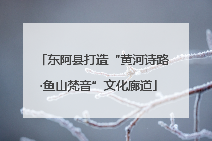 东阿县打造“黄河诗路·鱼山梵音”文化廊道