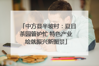 中方县半坡村：夏日茶园管护忙 特色产业绘就振兴新图景