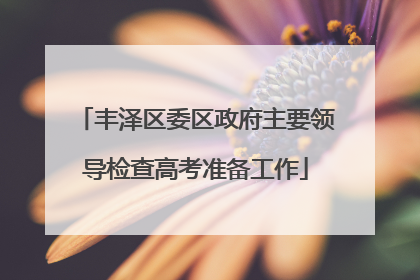 丰泽区委区政府主要领导检查高考准备工作
