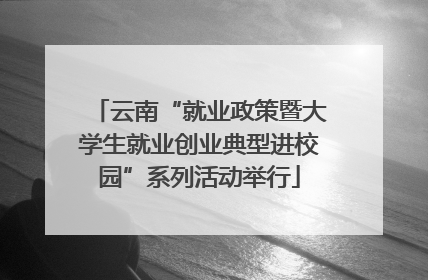 云南“就业政策暨大学生就业创业典型进校园”系列活动举行