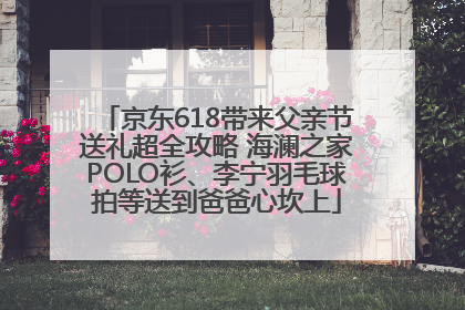 京东618带来父亲节送礼超全攻略 海澜之家POLO衫、李宁羽毛球拍等送到爸爸心坎上