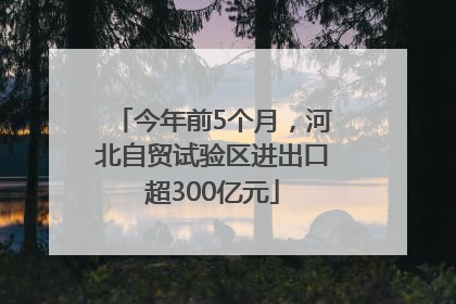 今年前5个月，河北自贸试验区进出口超300亿元