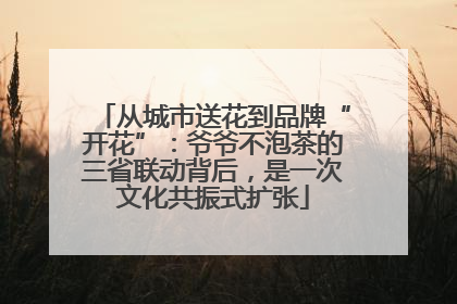 从城市送花到品牌“开花”：爷爷不泡茶的三省联动背后，是一次文化共振式扩张