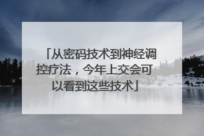 从密码技术到神经调控疗法，今年上交会可以看到这些技术