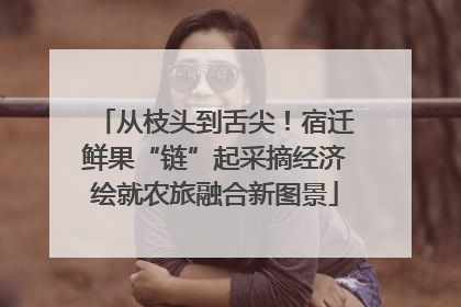 从枝头到舌尖！宿迁鲜果“链”起采摘经济绘就农旅融合新图景