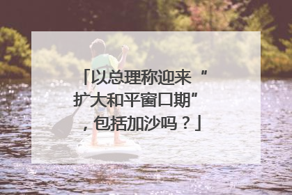 以总理称迎来“扩大和平窗口期”，包括加沙吗？