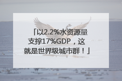以2.2%水资源量支撑17%GDP，这就是世界级城市群！