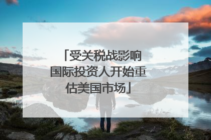 受关税战影响 国际投资人开始重估美国市场