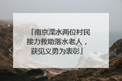 南京溧水两位村民接力救助落水老人，获见义勇为表彰