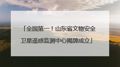 全国第一！山东省文物安全卫星遥感监测中心揭牌成立
