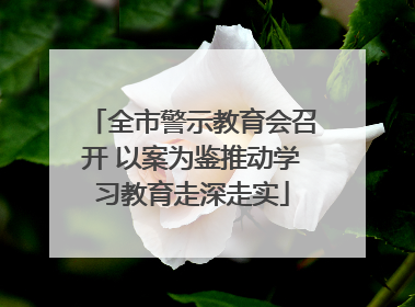 全市警示教育会召开 以案为鉴推动学习教育走深走实