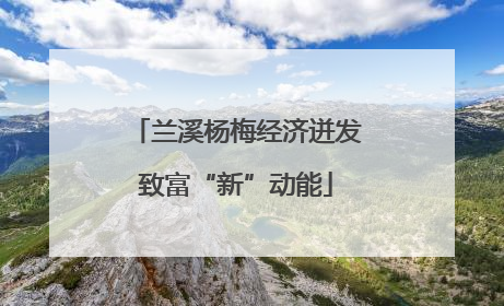 兰溪杨梅经济迸发致富“新”动能