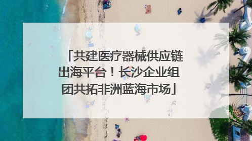 共建医疗器械供应链出海平台！长沙企业组团共拓非洲蓝海市场