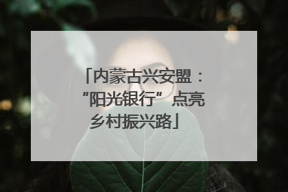 内蒙古兴安盟：“阳光银行”点亮乡村振兴路