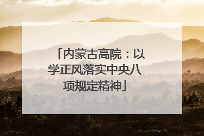 内蒙古高院：以学正风落实中央八项规定精神