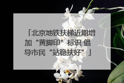 北京地铁扶梯近期增加“黄脚印”标识 倡导市民“站稳扶好”