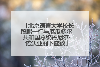 北京语言大学校长段鹏一行与厄瓜多尔共和国总统丹尼尔·诺沃亚阁下座谈
