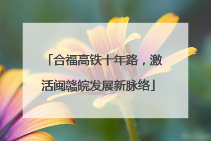 合福高铁十年路，激活闽赣皖发展新脉络