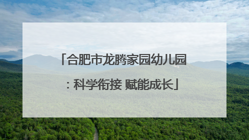合肥市龙腾家园幼儿园：科学衔接 赋能成长