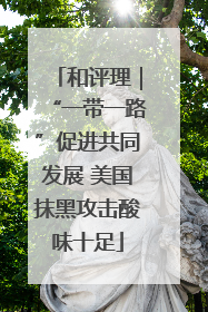 和评理｜“一带一路”促进共同发展 美国抹黑攻击酸味十足