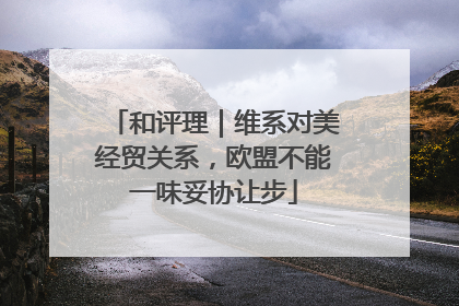 和评理｜维系对美经贸关系，欧盟不能一味妥协让步