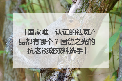 国家唯一认证的祛斑产品都有哪个？国货之光的抗老淡斑双料选手