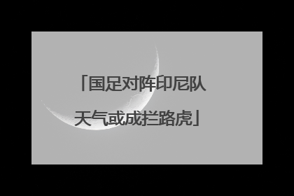 国足对阵印尼队 天气或成拦路虎