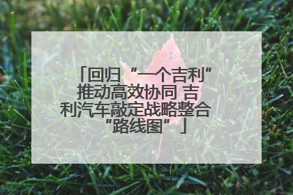 回归“一个吉利” 推动高效协同 吉利汽车敲定战略整合“路线图”