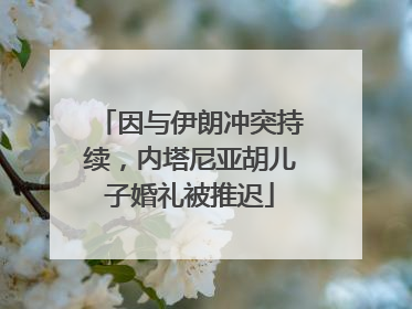 因与伊朗冲突持续，内塔尼亚胡儿子婚礼被推迟