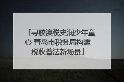 寻胶澳税史润少年童心 青岛市税务局构建税收普法新场景