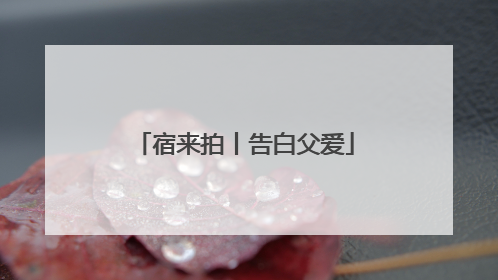 宿来拍丨告白父爱