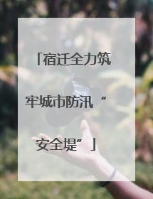 宿迁全力筑牢城市防汛“安全堤”